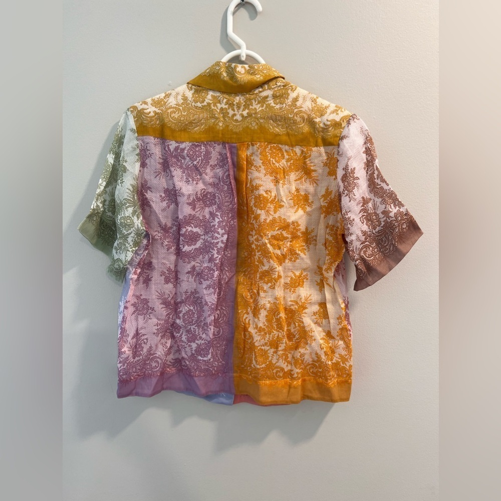 NWT Zimmermann Dancer Short Sleeve Shirt Size 2P - Picture 5 of 6